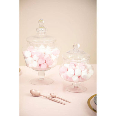 Orsina Olivia Small Glass Candy Jar – Clear Footed Storage Canister