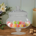 Orsina Olivia Small Glass Candy Jar – Clear Footed Storage Canister