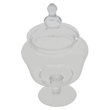 Orsina Olivia Large Clear Glass Candy Storage Jar with Lid