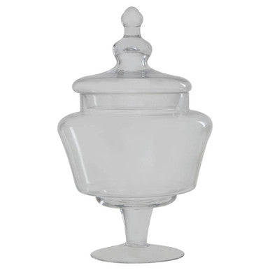 Orsina Olivia Large Clear Glass Candy Storage Jar with Lid