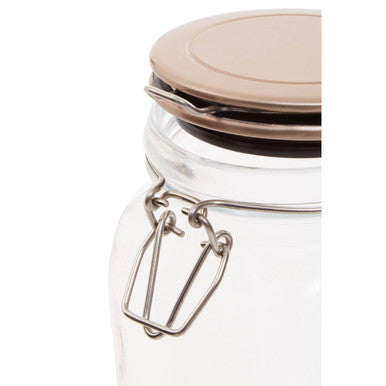 Orsina Luca Square 1550ml Glass Jar | Airtight Food Storage Container