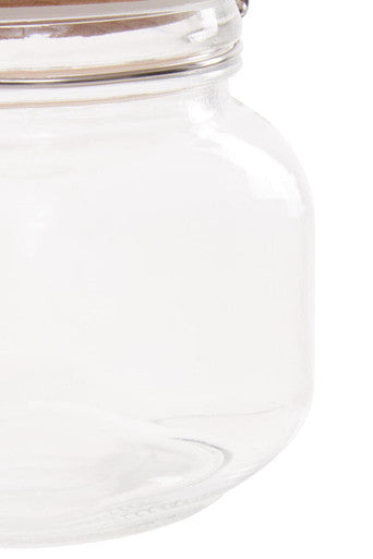 Orsina Luca 800ml Square Glass Jar with Airtight Wooden Lid