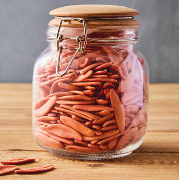Orsina Luca Square 1050ml Glass Jar with Airtight Wooden Lid