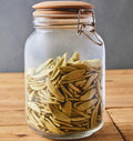 Orsina Luca Square Glass Jar with Wooden Lid - 1550ml Food Storage