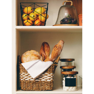 Orsina Tromso Glass Storage Jar with Acacia Lid and Chalkboard – 950ml