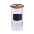 Orsina Tromso Glass Storage Jar with Acacia Lid & Chalkboard – 1300ml