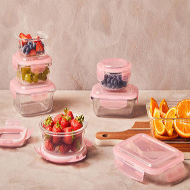 Orsina Freska 640ml Rectangular Glass Food Container | Airtight Lid