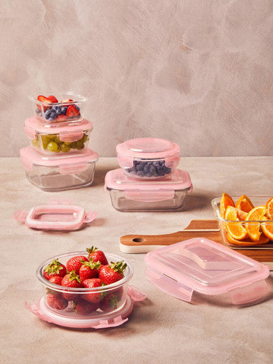 Orsina Freska 640ml Rectangular Glass Food Container | Airtight Lid