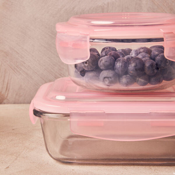 Orsina Freska 640ml Rectangular Glass Food Container | Airtight Lid