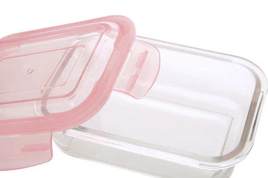 Orsina Freska 640ml Rectangular Glass Food Container | Airtight Lid