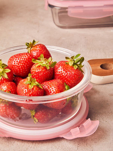 Orsina Freska 620ml Round Glass Food Container with Airtight Lid