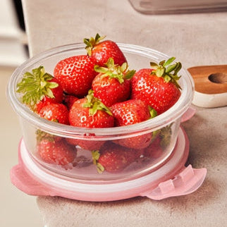 Orsina Freska 620ml Round Glass Food Container with Airtight Lid