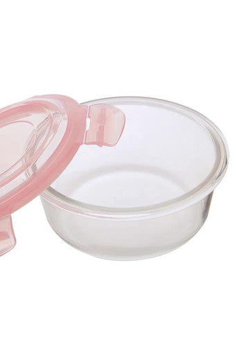 Orsina Freska 620ml Round Glass Food Container with Airtight Lid