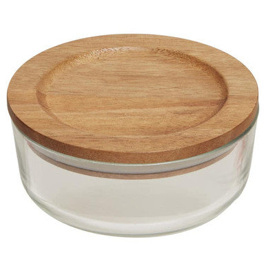 Orsina Freska 300ml Glass Food Container with Airtight Acacia Lid