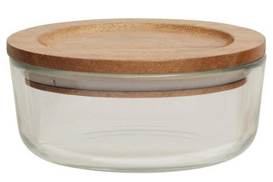 Orsina Freska 300ml Glass Food Container with Airtight Acacia Lid