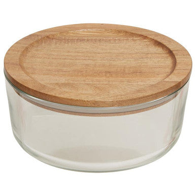 Orsina Freska 850ml Glass Food Container with Airtight Acacia Lid