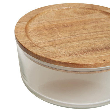 Orsina Freska 850ml Glass Food Container with Airtight Acacia Lid