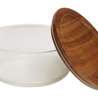 Orsina Freska 850ml Glass Food Container with Airtight Acacia Lid