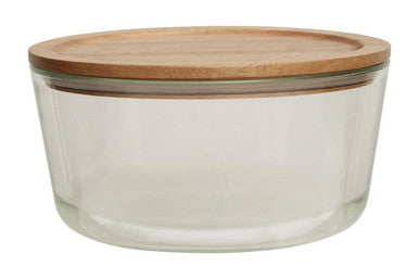 Orsina Freska 1650ml Glass Food Storage Container with Acacia Lid