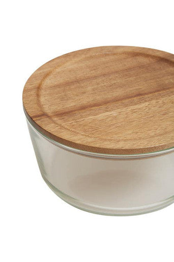 Orsina Freska 1650ml Glass Food Storage Container with Acacia Lid