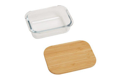 Orsina Freska 370ml Glass Food Container with Airtight Bamboo Lid