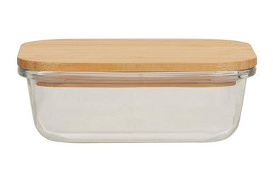 Orsina Freska 370ml Glass Food Container with Airtight Bamboo Lid