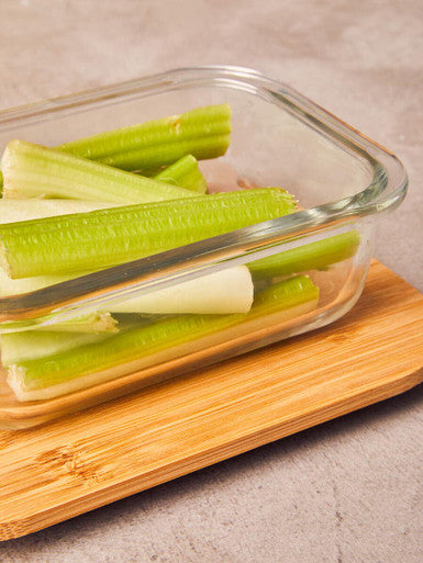 Orsina Freska 370ml Glass Food Container with Airtight Bamboo Lid