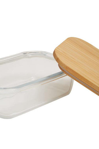 Orsina Freska 370ml Glass Food Container with Airtight Bamboo Lid