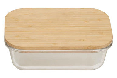 Orsina Freska 640ml Glass Meal Prep Container with Airtight Bamboo Lid