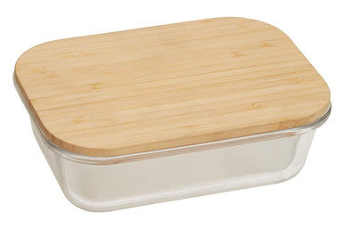 Orsina Freska 640ml Glass Meal Prep Container with Airtight Bamboo Lid