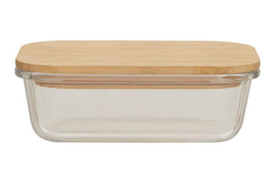 Orsina Freska 640ml Glass Meal Prep Container with Airtight Bamboo Lid