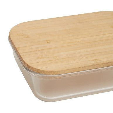 Orsina Freska 640ml Glass Meal Prep Container with Airtight Bamboo Lid