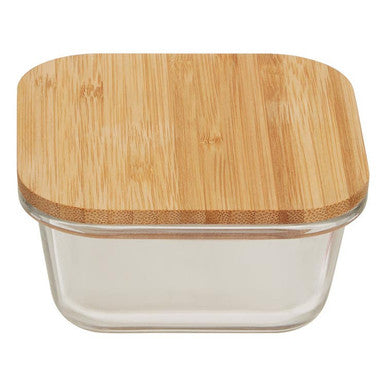 Orsina Freska 320ml Glass Food Container with Airtight Bamboo Lid