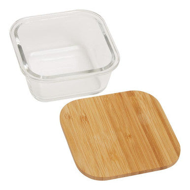 Orsina Freska 320ml Glass Food Container with Airtight Bamboo Lid