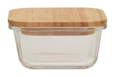 Orsina Freska 320ml Glass Food Container with Airtight Bamboo Lid