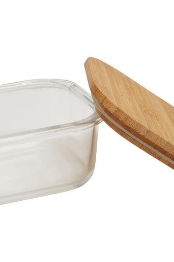 Orsina Freska 320ml Glass Food Container with Airtight Bamboo Lid