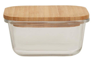 Orsina Freska 520ml Glass Food Container with Airtight Bamboo Lid