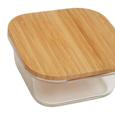 Orsina Freska 520ml Glass Food Container with Airtight Bamboo Lid