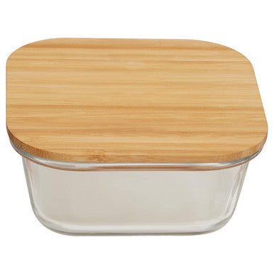 Orsina Freska 800ml Glass Food Container with Airtight Bamboo Lid