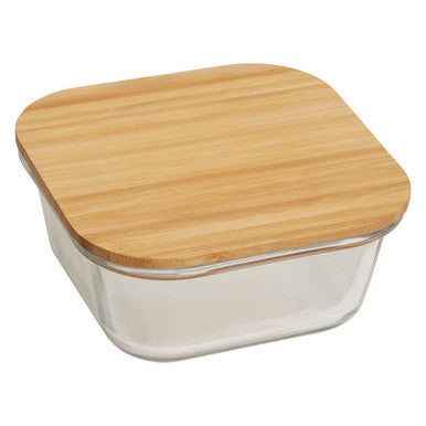 Orsina Freska 800ml Glass Food Container with Airtight Bamboo Lid