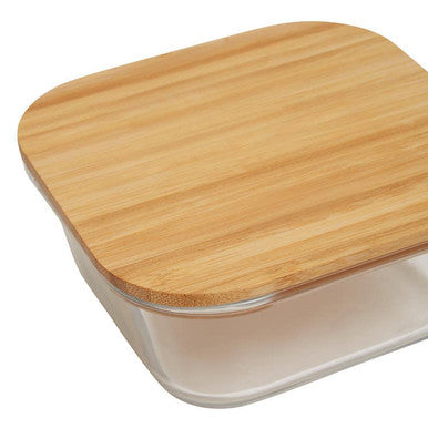 Orsina Freska 800ml Glass Food Container with Airtight Bamboo Lid