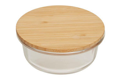 Orsina Freska 400ml Glass Food Container with Airtight Bamboo Lid