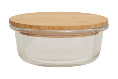 Orsina Freska 400ml Glass Food Container with Airtight Bamboo Lid