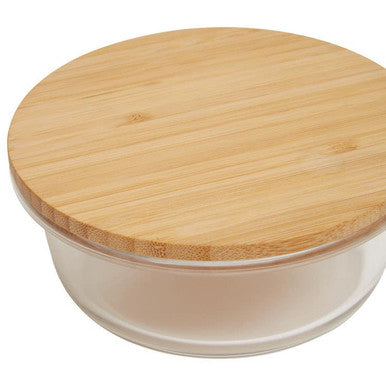 Orsina Freska 400ml Glass Food Container with Airtight Bamboo Lid