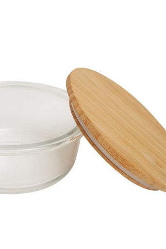 Orsina Freska 400ml Glass Food Container with Airtight Bamboo Lid