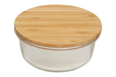 Orsina Freska 620ml Glass Food Storage Container with Bamboo Lid