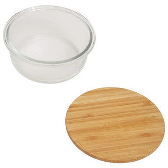 Orsina Freska 620ml Glass Food Storage Container with Bamboo Lid