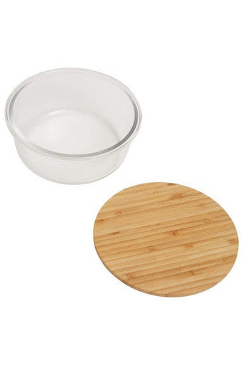 Orsina Freska 950ml Glass Food Storage Container with Bamboo Lid