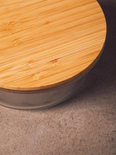 Orsina Freska 950ml Glass Food Storage Container with Bamboo Lid