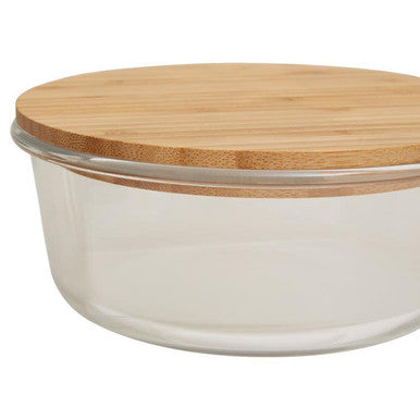 Orsina Freska 950ml Glass Food Storage Container with Bamboo Lid